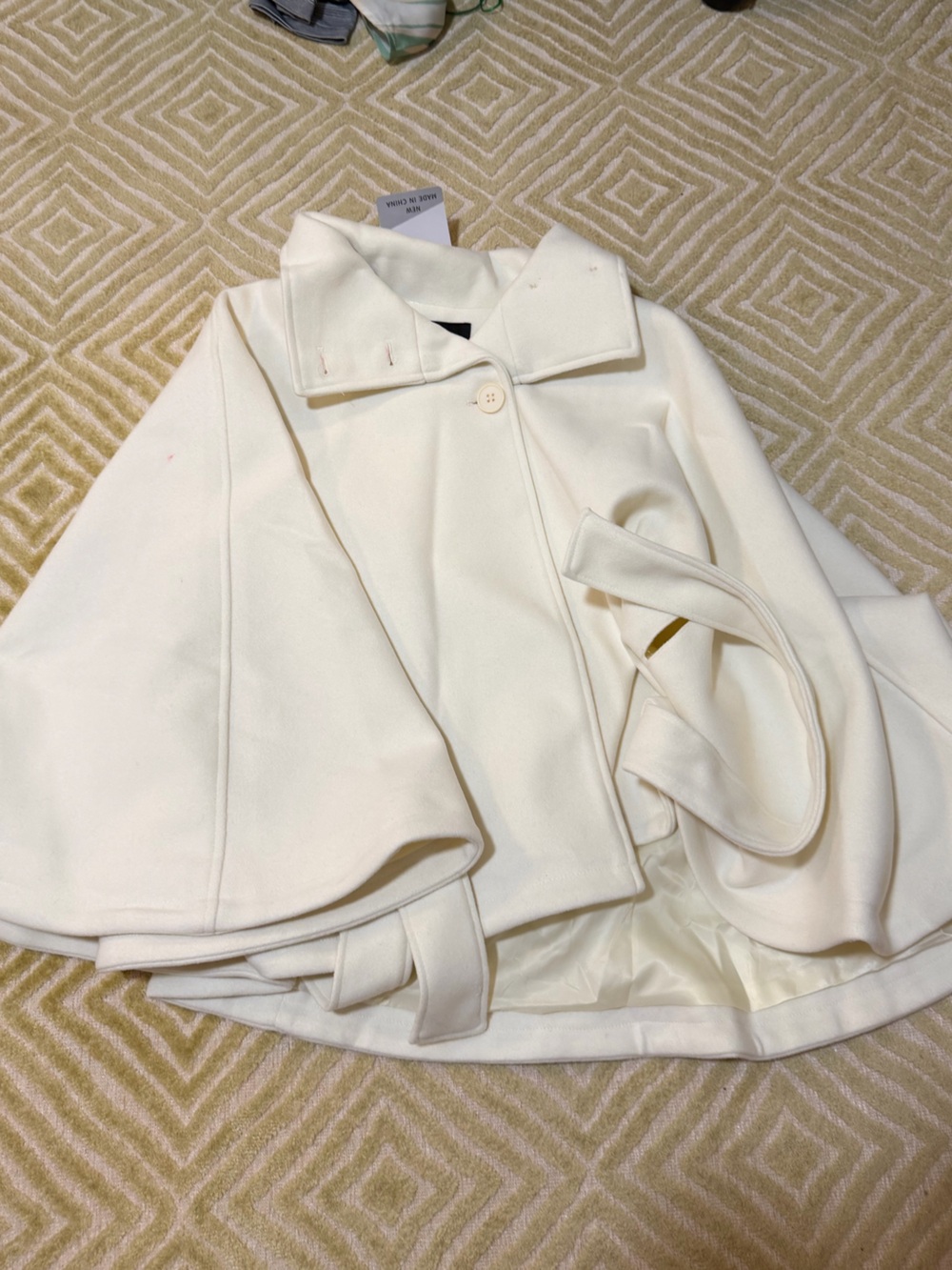 Women's Ivory Belted Trench Coat -  White